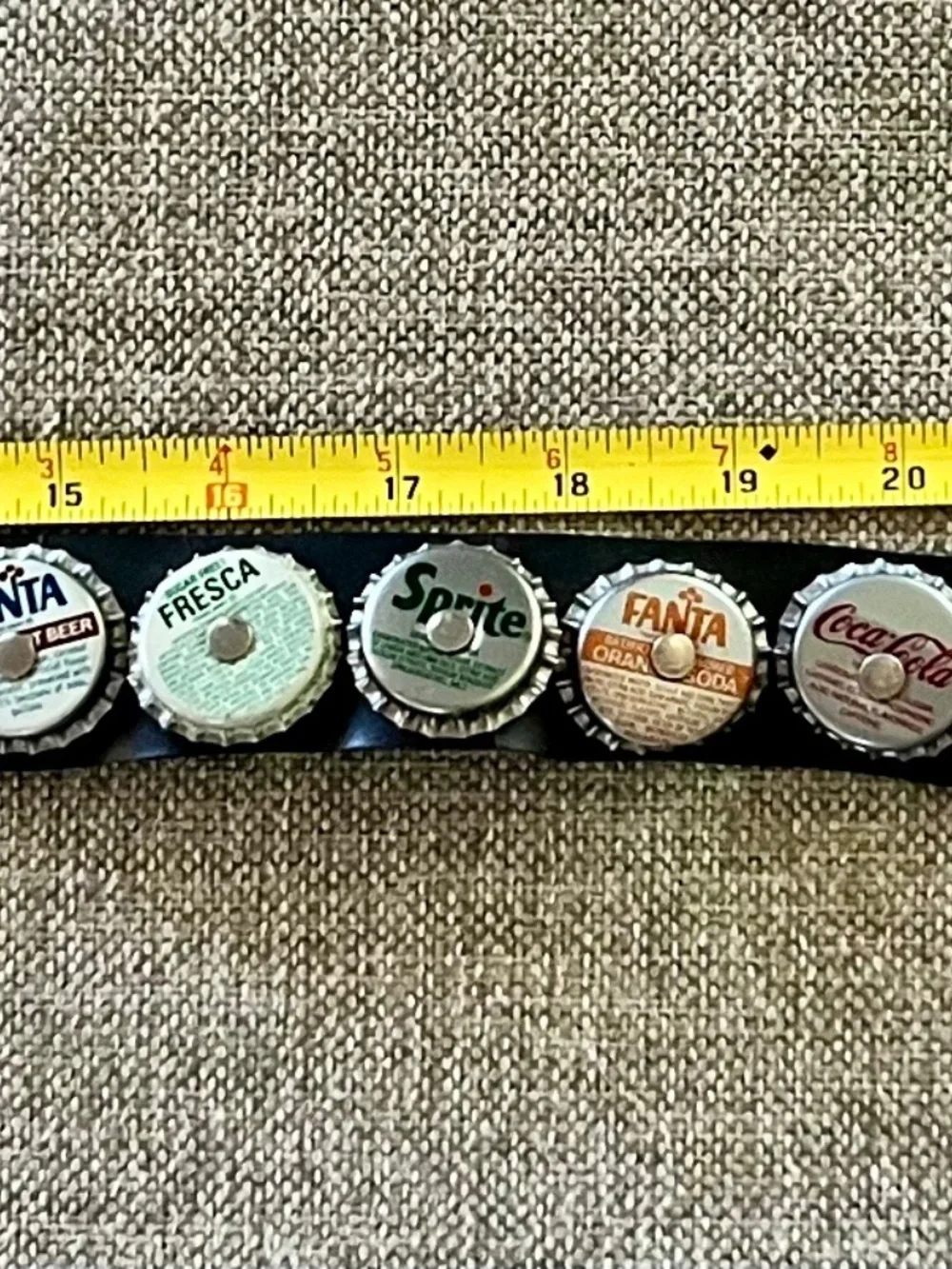 Recycle Revolution Bottle Cap Belt with GM seatbelt closure 32 (w)